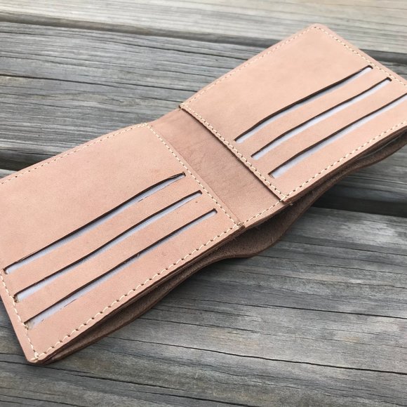 Men Wallet Bifold All Leather Card Holder Purse - Picture 8 of 13